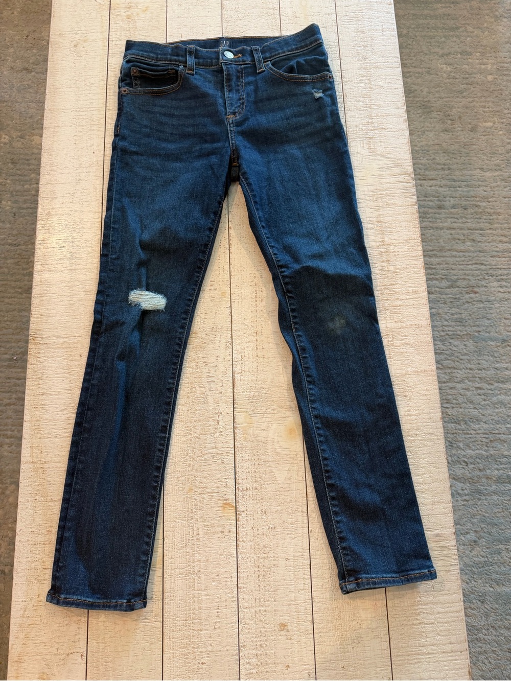 GAP Denim Boyโs 12 Dark Blue Stretch Skinny Jeans
